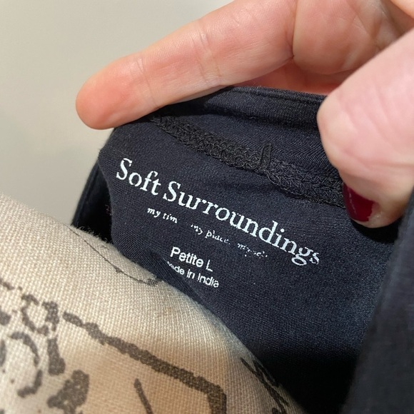 Soft Surroundings Black Gold Beaded Embellished Tunic Long Sleeve Top SZ LP - Picture 6 of 7